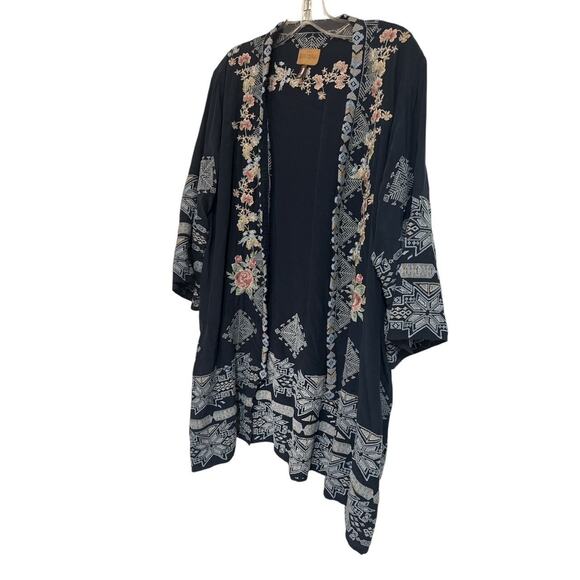 Driftwood Joelle Kimono Embroidered Open Cardigan Duster SZ L - Picture 1 of 4